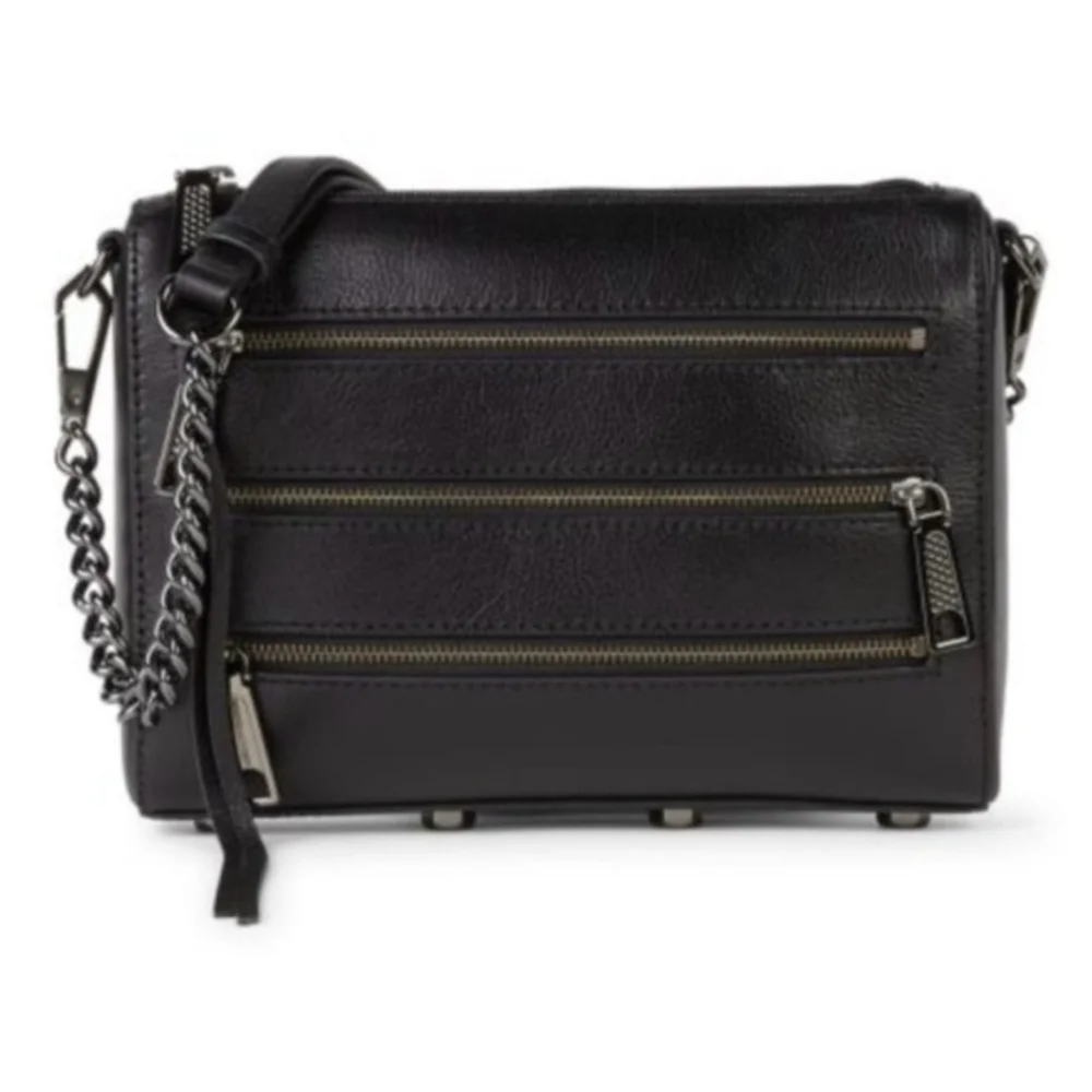Mini 5 Zip Crossbody With Zipper Details - Picture 1 of 15